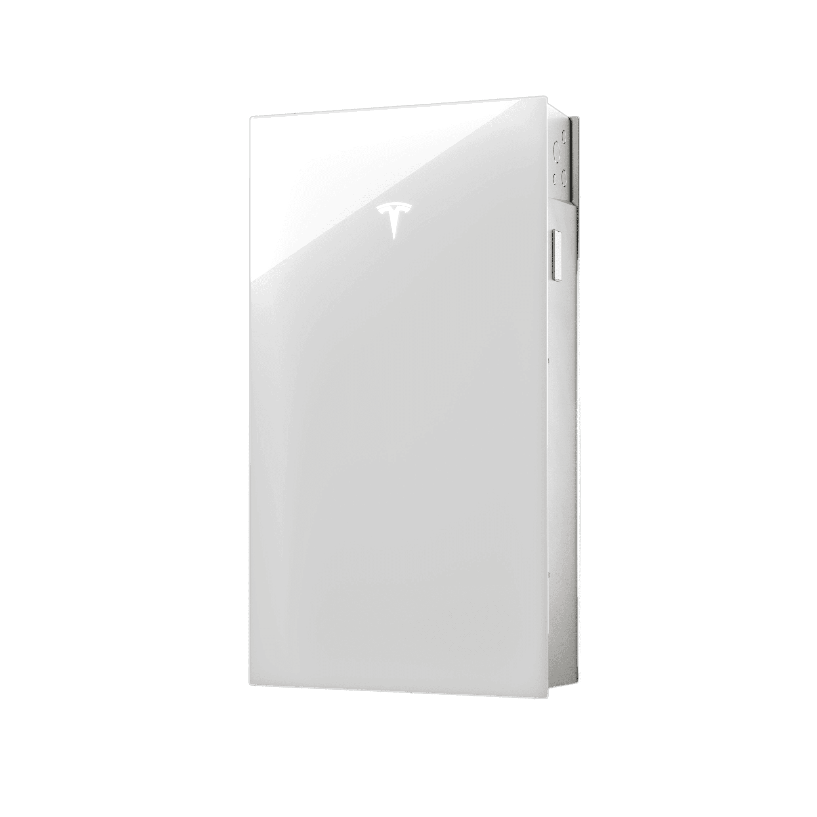 Bateria Tesla Powerwall 3 - sistema de armazenamento de energia de parede moderno com design branco